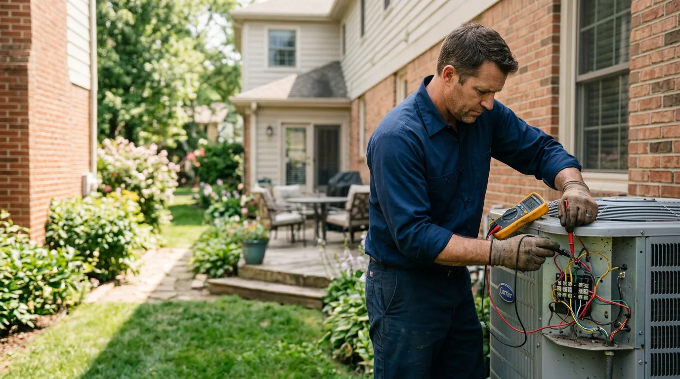 HVAC technician working near Linwood, KS